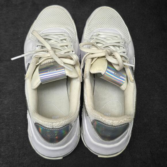 Nike Air Max White & Silver Iridescent Excee Sneakers Running Shoes - Picture 6 of 10
